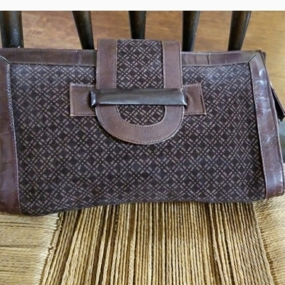 Suarez  brown Suede‎ & Leather clutch - Picture 8 of 8